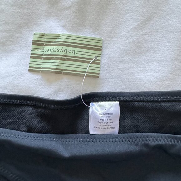 Babystyle NWT Black Tie bikini bottoms petite XS -Small 13.5" - Picture 10 of 11